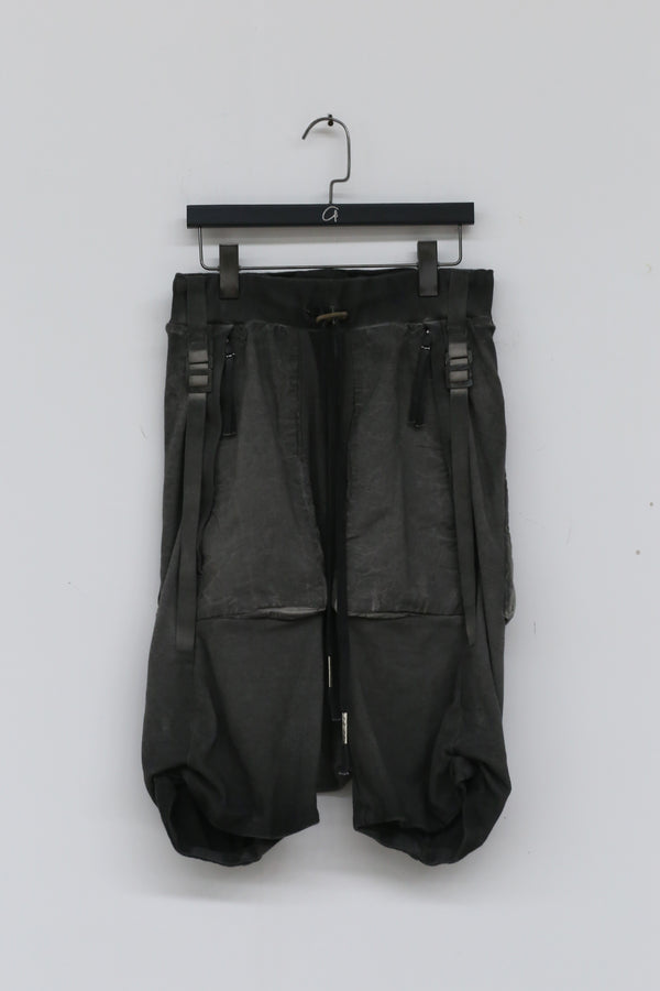 BORIS BIDJAN SABERI Grey Dyed Shorts P8.1 F0409C